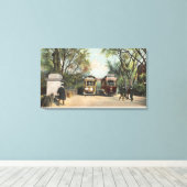 地下鉄の公営庭園の入口 キャンバスプリント (インサイチュ (ウッドフロア))