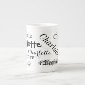 地下鉄の芸術の名前の骨灰磁器の専門のマグ ボーンチャイナマグカップ (正面)