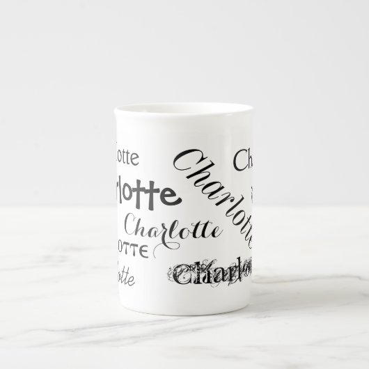 地下鉄の芸術の名前の骨灰磁器の専門のマグ ボーンチャイナマグカップ (正面)