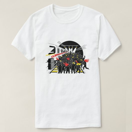 地下鉄の駅イラストラでのアンダーグラウンドロックコンサート Tシャツ (デザイン正面)