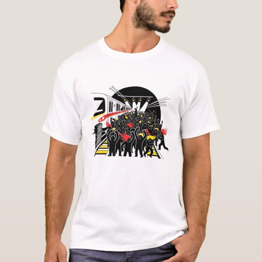 地下鉄の駅イラストラでのアンダーグラウンドロックコンサート Tシャツ (正面)