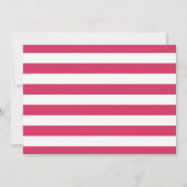 地下鉄ストライプ誕生のお知らせ |ピンクとネイビー 案内状 (裏面)