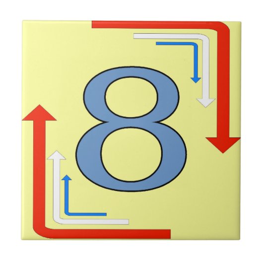 地下鉄タイル矢印フレーム8 8 タイル (正面)