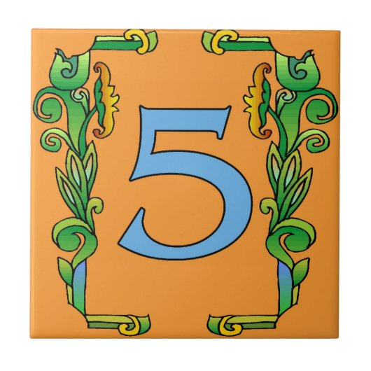 地下鉄タイル緑スクロールフレーム5 5 タイル (正面)