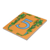 地下鉄タイル緑スクロールフレーム5 5 タイル (側面)