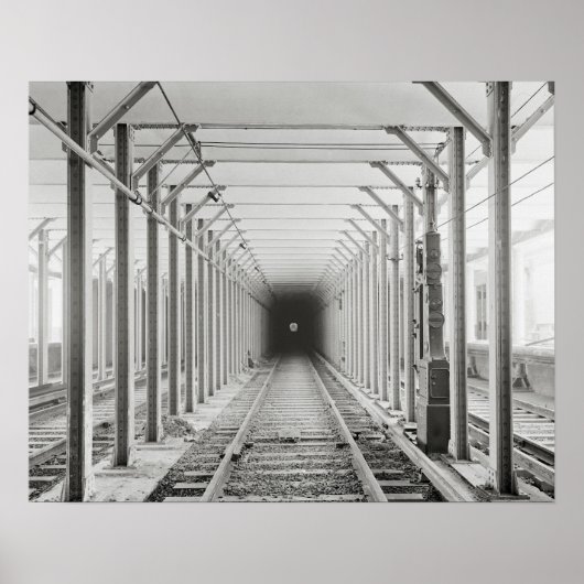 地下鉄トンネル 1904年 古写真 ポスター (正面)