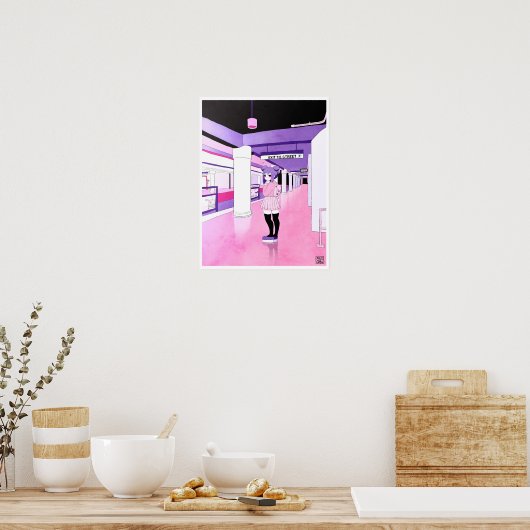 地下鉄プリント ポスター (キッチン)