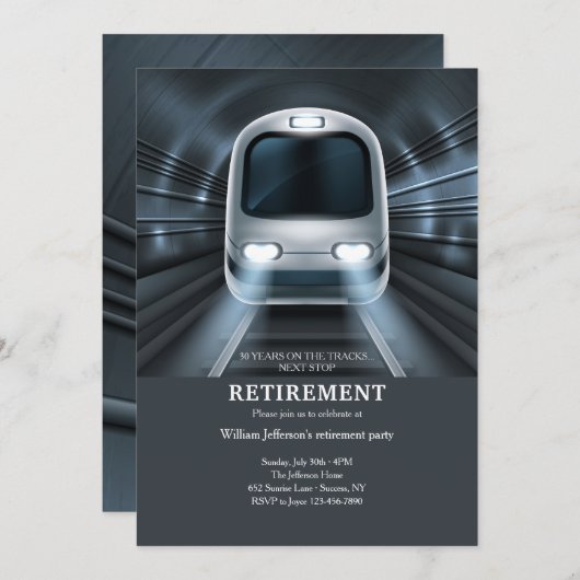 地下鉄招待状 招待状 (正面/裏面)