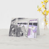 地下鉄最高のの通勤を希望 カード (黄色い花)