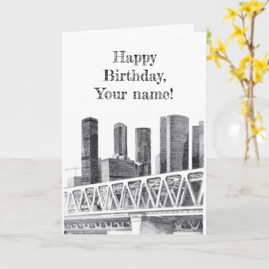 地下鉄橋 カード (黄色い花)