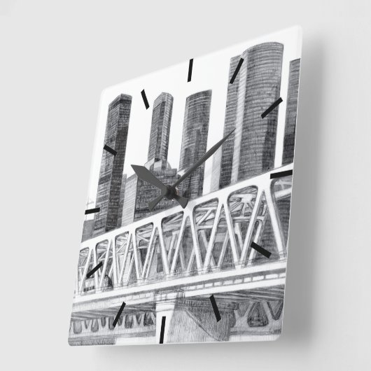 地下鉄橋 スクエア壁時計 (傾斜)