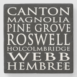 地下鉄通りシンボルや象徴、ロズウェル、ジョージア大理石石 ストーンコースター