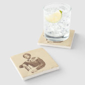 地下鉄道の指導者 ハリット・タブマン ストーンコースター (横)