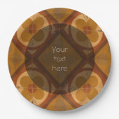 地中海ので伝統的なセラミックタイル文字 ペーパープレート (正面)