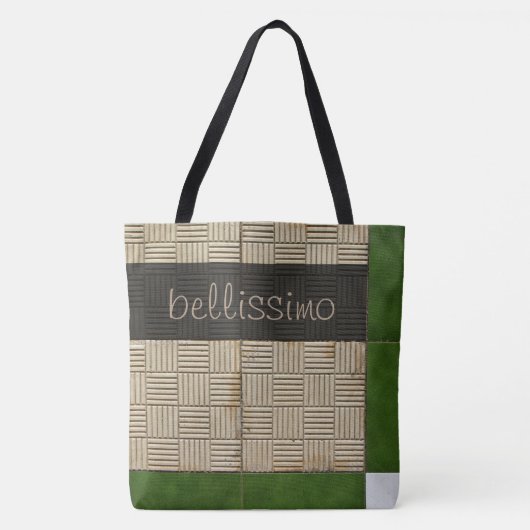 地中海のなセラミックタイルの写真文字 トートバッグ (正面)