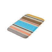 地中海のなビーチ色のストライプのタイルパターン バスマット (アングル)