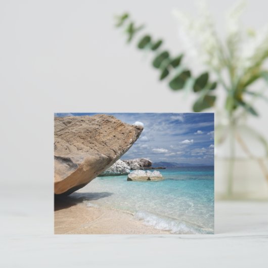 地中海のなビーチ、サルジニアの郵便はがき ポストカード (スタンド正面)