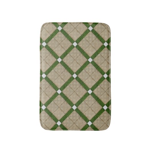 地中海のな陶磁器の具体的な斜めのタイル バスマット (正面縦)