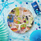 地中海のな静物画の紙皿9つ ペーパープレート (パーティー)