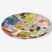 地中海のな静物画の紙皿9つ ペーパープレート (アングル)