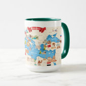 地中海ののの漫画の地図 マグカップ (正面右)