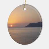 地中海のの上の日没 セラミックオーナメント (左)