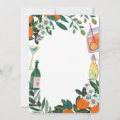 地中海のイタリアンギリレモン結婚ホワイト 招待状 (裏面)