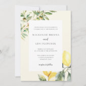 地中海のガーデンエレガントレモ結婚ン 招待状 (正面)