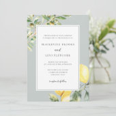 地中海のガーデンエレガントレモ結婚ン 招待状 (スタンド正面)