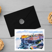 地中海のコルシカエレガントフランスウォーター色 ポストカード