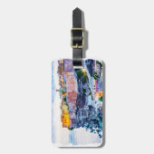 地中海のコルシカエレガントフランスウォーター色 ラゲッジタグ (正面縦)