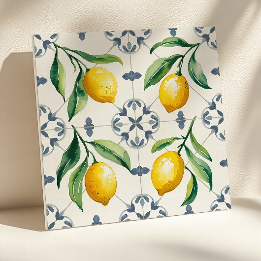 地中海のシシリアンレモンウォーター色 タイル