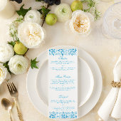 地中海のスタイルクレスト結婚のフラットメニュー メニュー