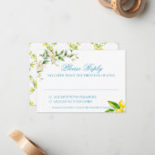 地中海のスタイルトレリス/レモンRSVPエンクロージャ ノートカード (正面/裏面インサイチュ)