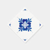 地中海のスタイルフローラ スタンダードカクテルナプキン (角)