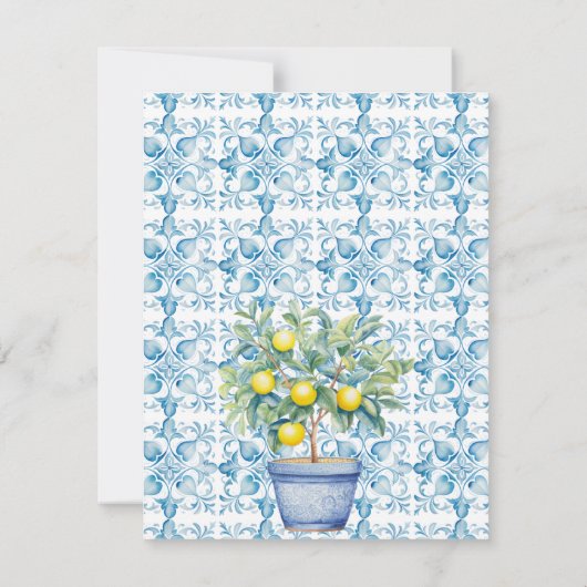 地中海のスタイルブルータイル詳細筐体 ノートカード (裏面)