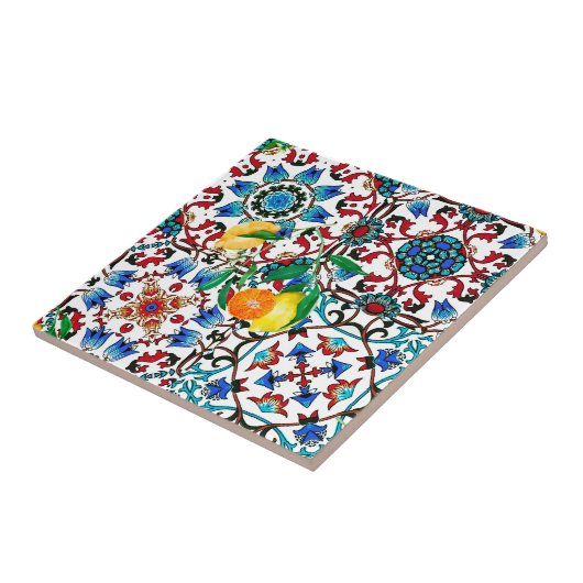 地中海のタイル,モザイク,レモン,夏アート タイル (側面)