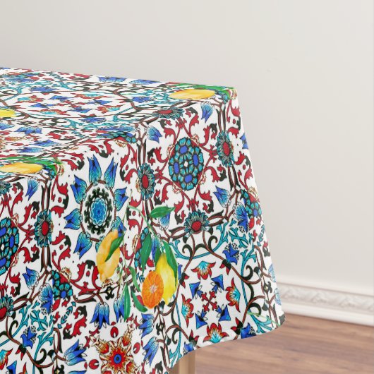 地中海のタイル，モザイク，レモン，夏アート テーブルクロス (インサイチュ)