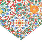 地中海のタイル，モザイク，レモン，夏アート ミディアムテーブルランナー (コーナー)