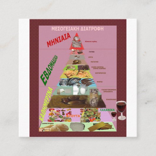 地中海のダイエット エンクロージャーカード (正面)