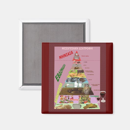 地中海のダイエット マグネット (正面/裏面)