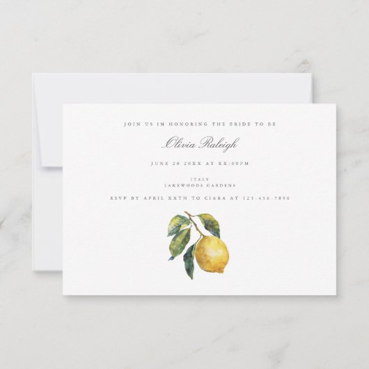 地中海のバチェロレッテ招待状 招待状 (裏面)