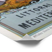 地中海のフランス・ヴィンテージ旅行 ポスター (角)