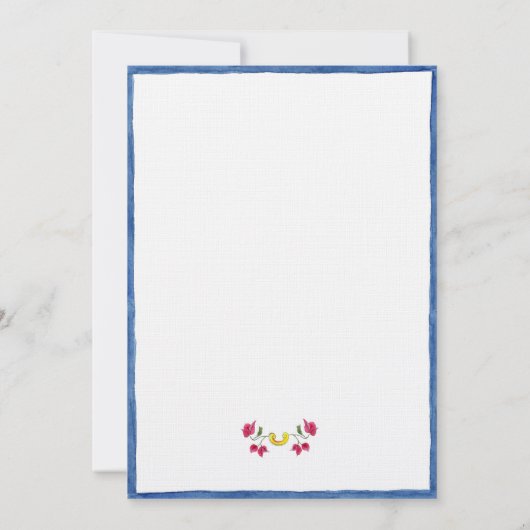 地中海のフローラガーデンバースデーパーティー 招待状 (裏面)