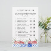 地中海のフローラピンクブライダルシャワーゲームステータス 便箋 (スタンド正面)