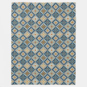 地中海のブランケパターン(の模様が)あるットビーチイホーム フリースブランケット (正面)