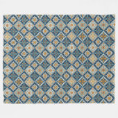 地中海のブランケパターン(の模様が)あるットビーチイホーム フリースブランケット (正面(横))