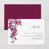 地中海のブーガインビリア ウェディング 封筒カード エンクロージャーカード (正面/裏面)