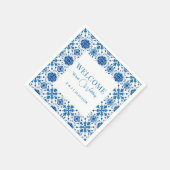 地中海のモダン瓦の結婚ナプキン スタンダードカクテルナプキン (角)