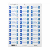 地中海のモダン結婚住所 ラベル (フルシート)